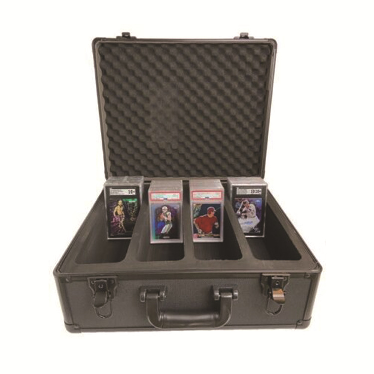 厂家供应 铝合金仪器箱 手提式五金工具箱 黑色卡片箱