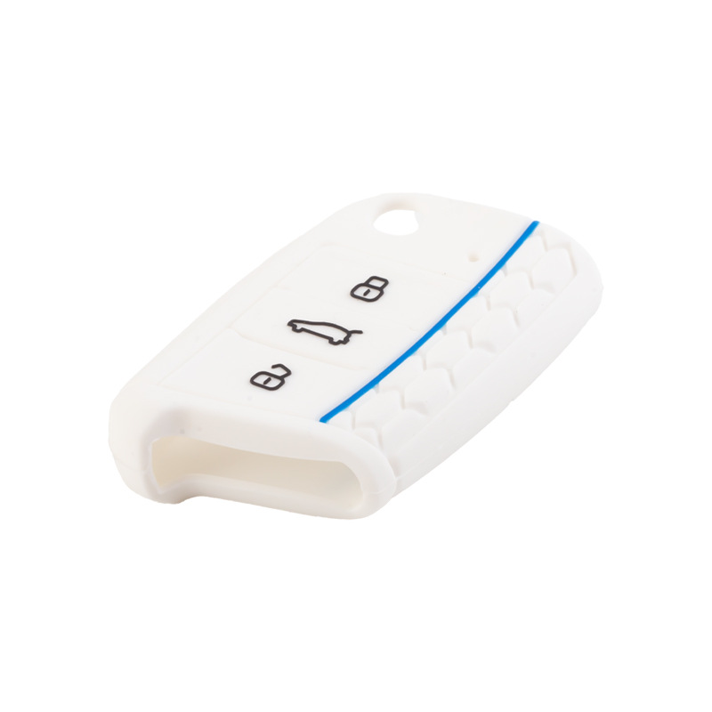 Aplicable a Volkswagen Golf 7 panal Borde de silicona llave caso lingdu flexible pegamento epoxi línea roja coche control remoto caso