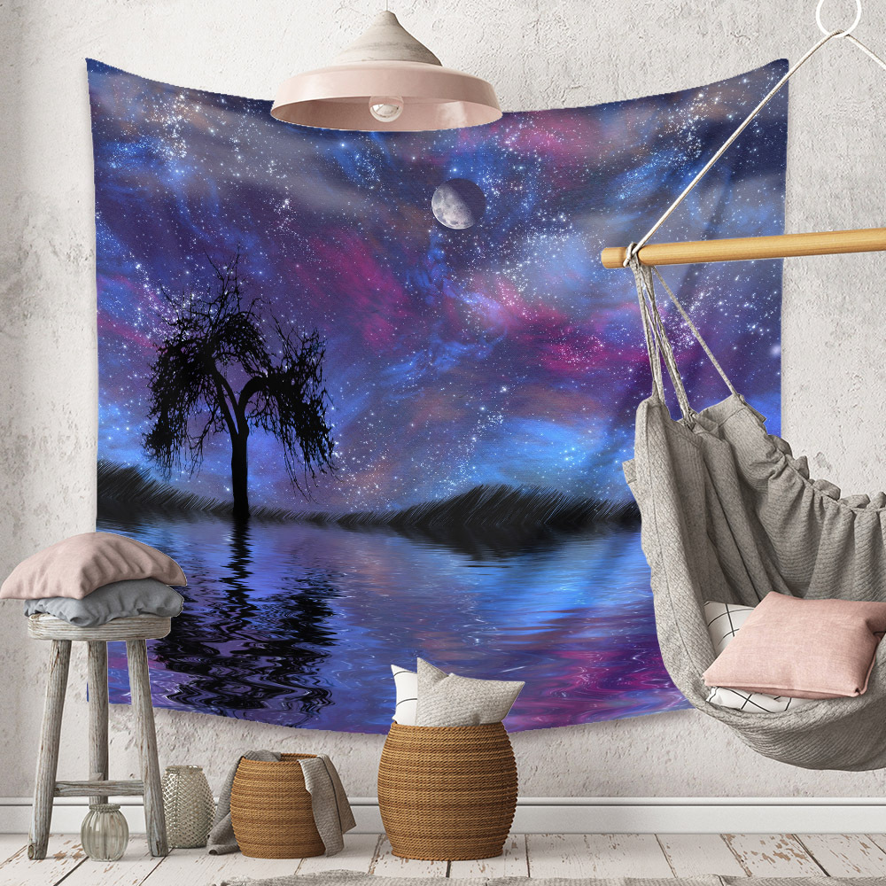 Fashion Universe Painting Wall Decoration Cloth Tapestry Wholesale Nihaojewelry display picture 14