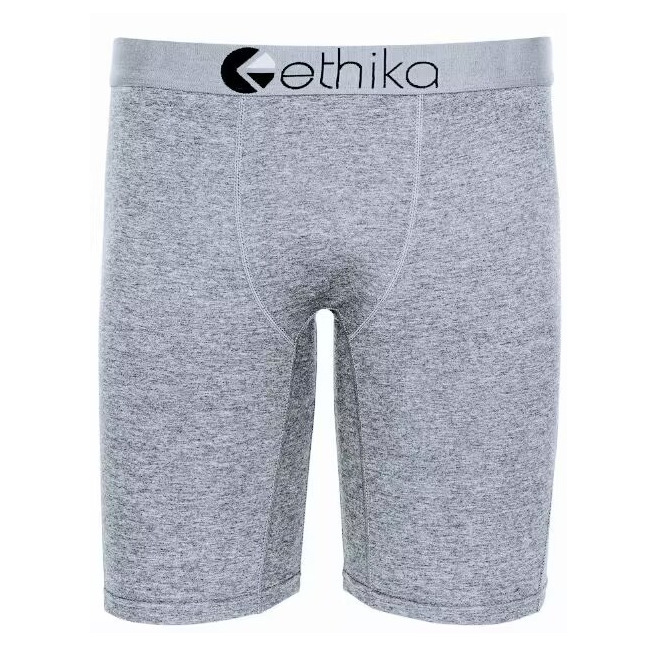 Ethika American-Style Men's Underwear, Pure Cotton, Breathable, Antibacterial, Sports Boxer Briefs, Mid-Waist, Solid Color, Trendy Style, Four-Corner Briefs