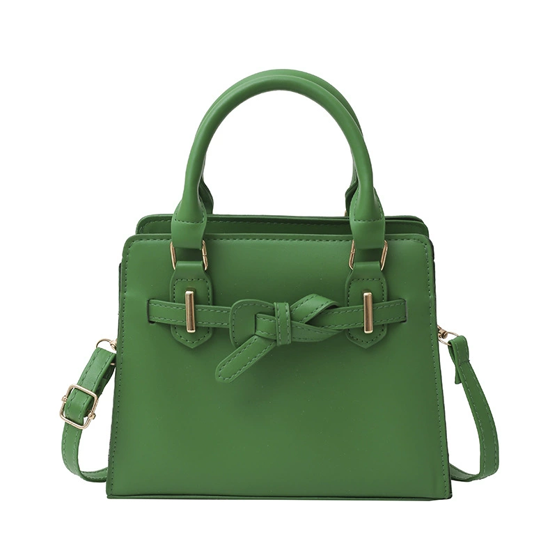 Capacious classic handheld one-shoulder bag with bow for leisure