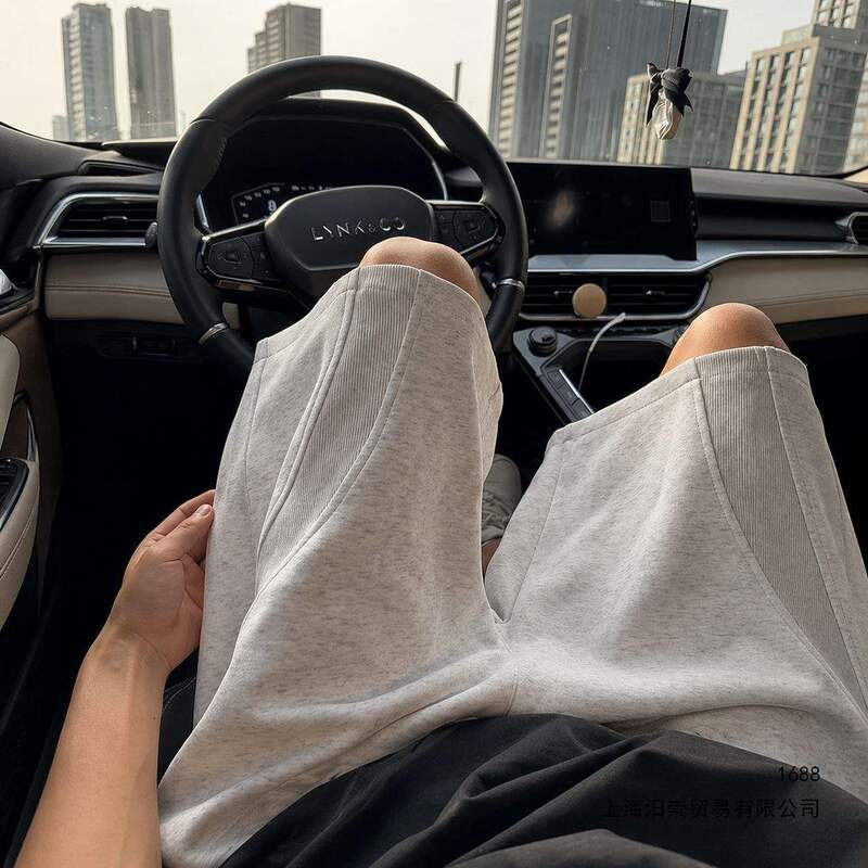 American-Style Heavy-Duty Patchwork Casual Loose Shorts for Men, Stylish and Simple, Versatile Straight-Leg Five-Point Shorts
