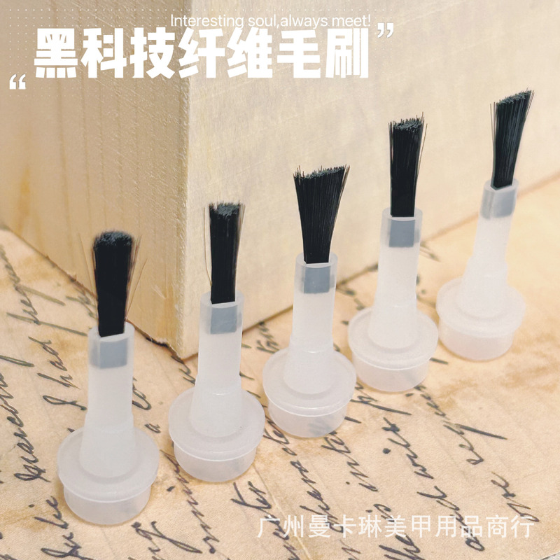 Manicure Nail Polish Glue Replacement Brush Head New Double-Headed Solid Wood Non-Deformable Removable Nail Salon Special Brush Tool