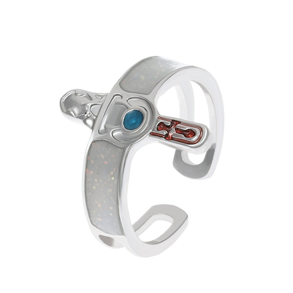 Retro fashionable elegant small design geometric ring