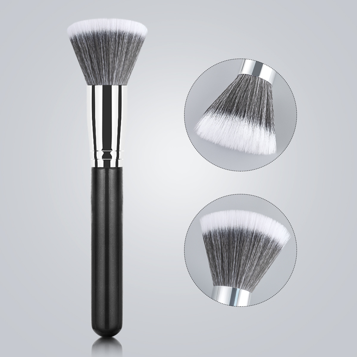 Sombra solo cepillo de maquillaje de alta calidad grande cepillo suelto cepillo de La Fundación cepillo de sombra de ojos cepillo en forma de abanico belleza