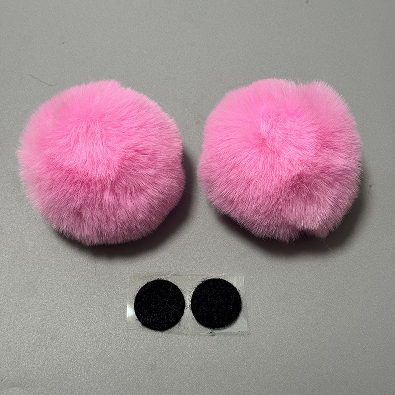 Universal – Auto Parts and Accessories Helmet Decoration Cute - round-bear-1-pair-peach