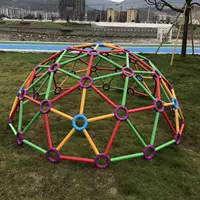 Открытый парк сообщества игровая площадка детский сад открытый альпинизм круглая рама пластиковая трубка съемная комбинация