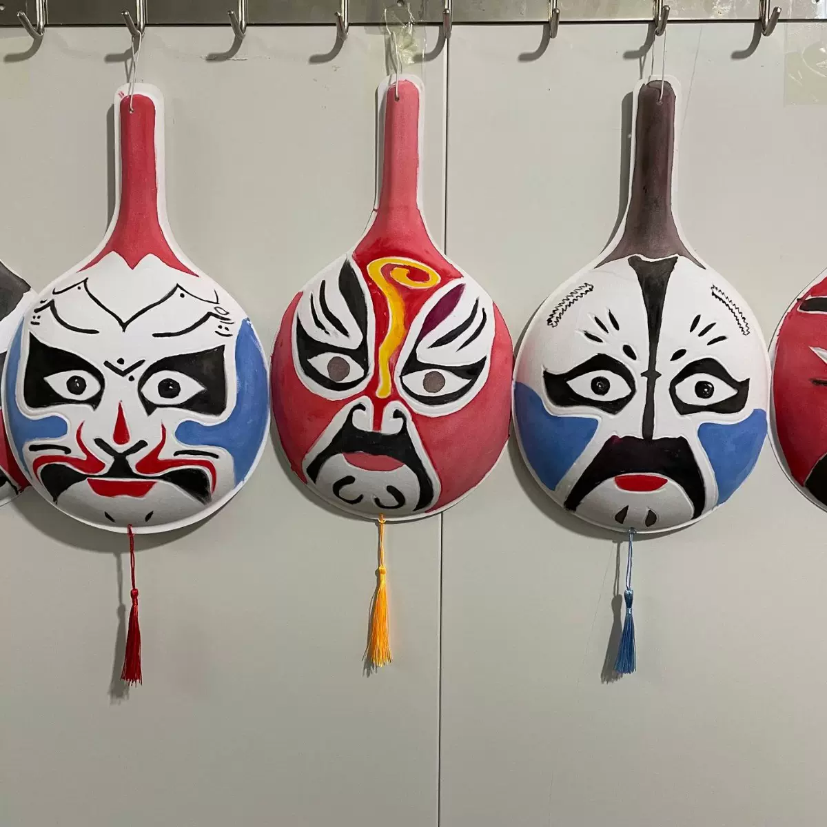 白色压痕款京剧脸谱大马勺 送彩图