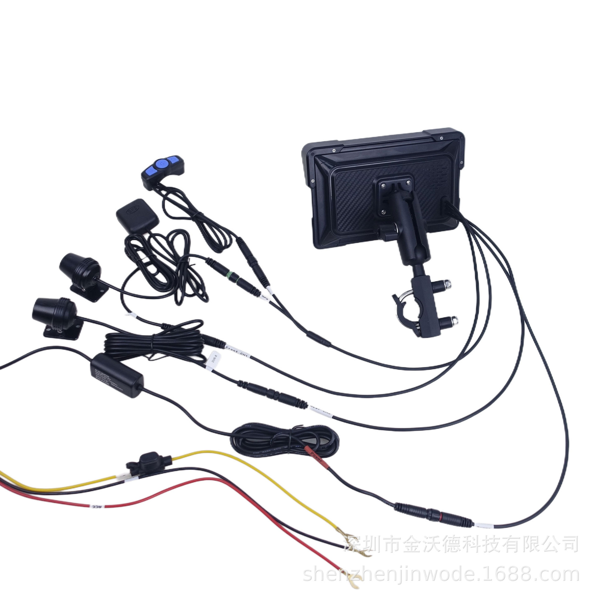 Cross-Border Dedicated 7-Inch 4K Motorcycle Recorder Wireless Carplayandroidauto Navigator Gps Tire Pressure