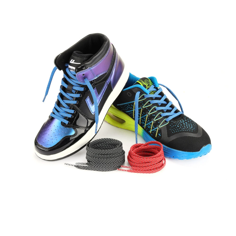 Shoelaces, retroreflective woven universal box
