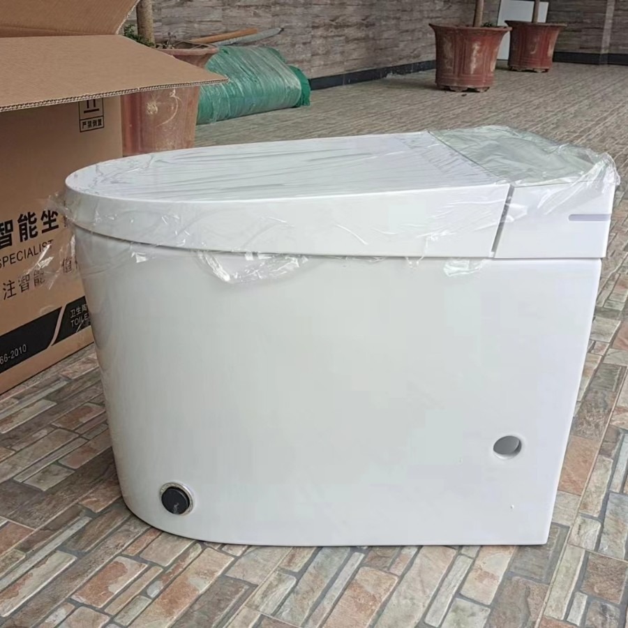 Nuevo inodoro inteligente ligero de Weiyanie para el hogar totalmente automático integrado asiento de inodoro calentador de descarga automática