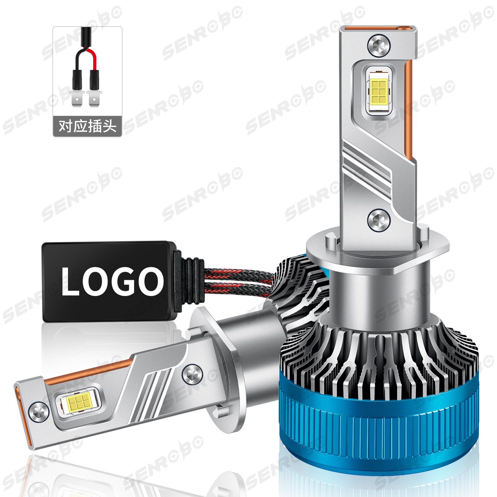 Transfronterizo para Amazon AliExpress 6000K automóvil led faro H1H7H4 concentrador faro H119005