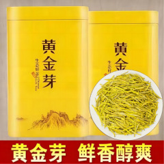 黄金芽茶叶高山绿茶今年新茶高档一等品罐装浓香嫩芽白茶批发