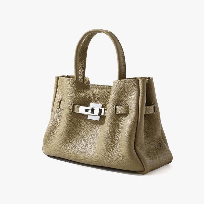 Cross-Border Genuine Leather Women's Bag Business Commuter Handbag Crossbody Small Bag Top Grain Cowhide Tote Bag Large Capacity - Thumbnail 7
