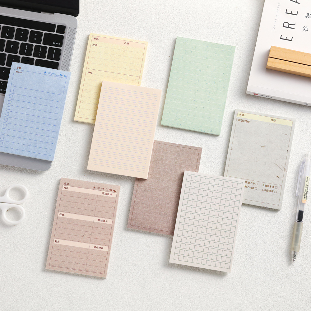 Libro de notas simple A7 Los estudiantes usan papel de etiqueta no pegajoso para disparar palabras en papel Libro de preguntas incorrecto de matemáticas en inglés