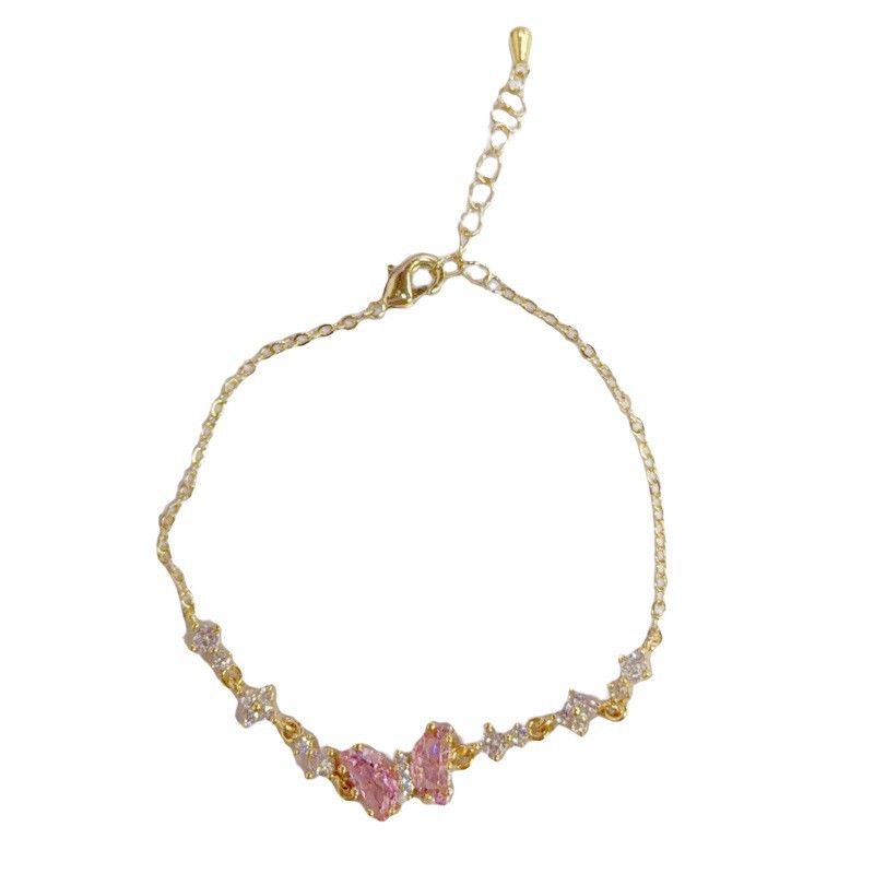 Moda de nicho, personalidad única, tendencia, pulsera de circón, diseño de todo fósforo de lujo ligero para mujer, joyería de sentido simple y avanzado al por mayor