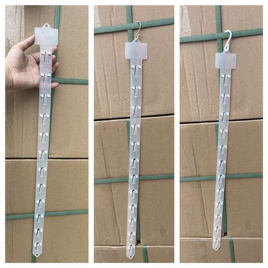 Supermarket hanging bar 12 hanging plastic food transparent hook food pp hanging bar