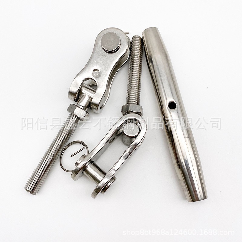 船用五金不锈钢钢丝绳螺丝链条收紧器可调机封闭花篮固定紧固件