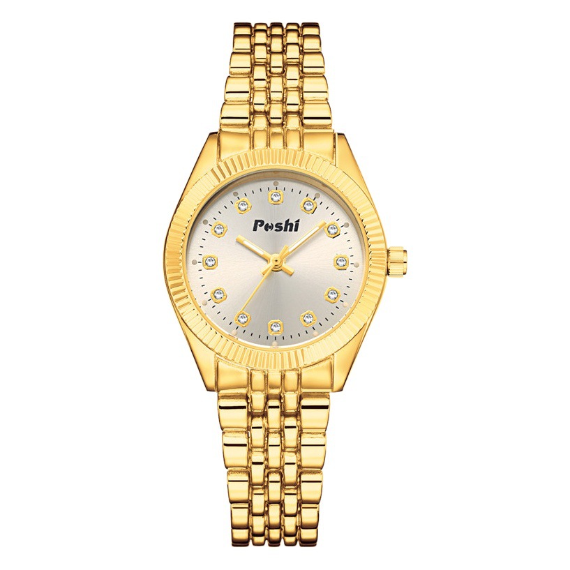 2023 nuevo reloj de marca POSHI simple correa de acero para hombres y mujeres reloj de cuarzo regalo de San Valentín reloj de pareja para hombres