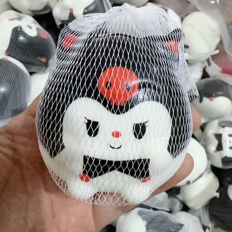 本物のネットバッグ入りサンリオ プッシュプッシュおもちゃ スローリバウンド 減圧グッズ 人形 漫画風置物|undefined