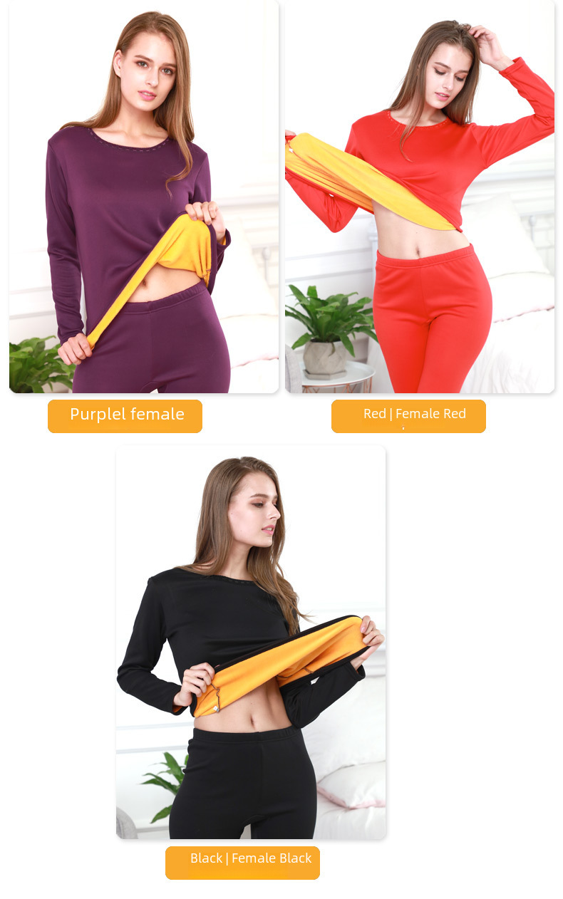 Winter plus fertilizer to increase thermal underwear women plus velvet padded cold cotton sweater men's large size autumn clothes autumn pants wholesale
