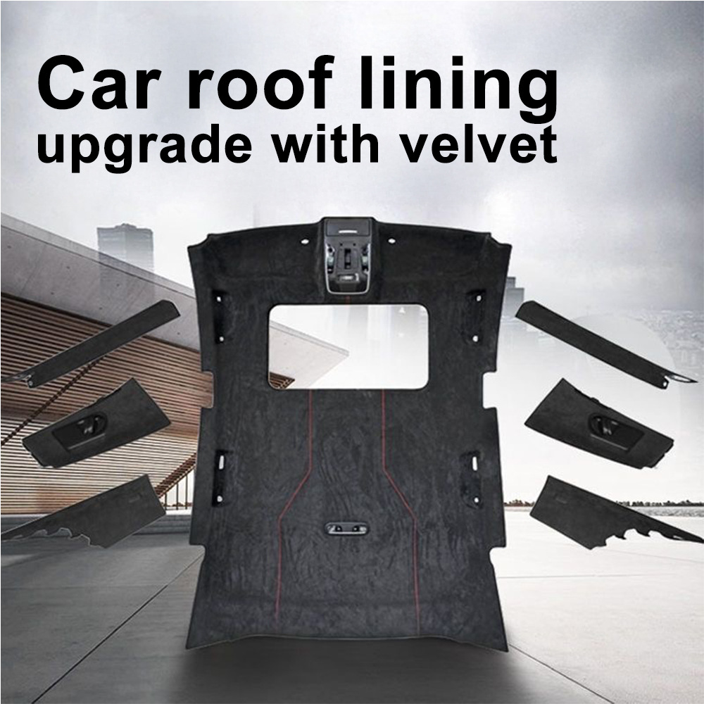 Cross-Border 5mm Car Roof Composite Sponge Velvet Fabric Child Safety Seat Car Fabric Car Roof Fabric Repair and Modification