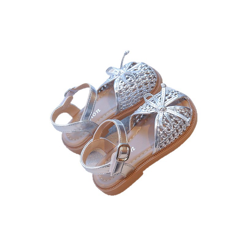 Sandalias Baotou para niñas Zapatos de princesa de moda Verano 2025 Nuevos zapatos de playa para niños Sandalias tejidas huecas para niñas image 6