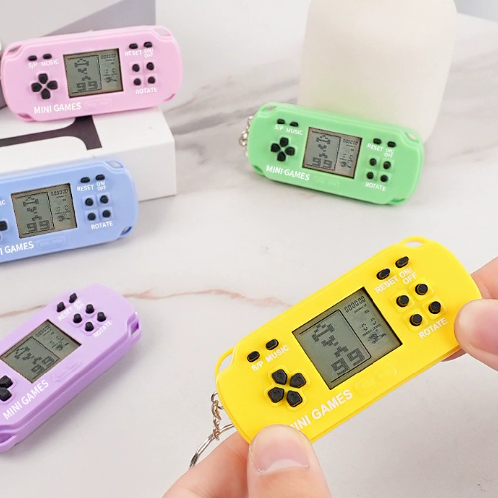 Тетрис, мини игровая консоль, электронный мультяшный брелок (игровой)
