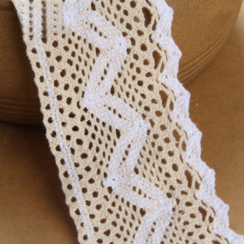10米长棉质织蕾丝5.5cm宽花边辅料桌布花边材料沙发床品窗帘布料