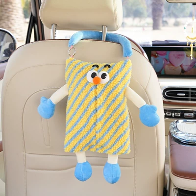 Holder Funny Car Tissue: Car tissue box/set - ly-yellow-stripes