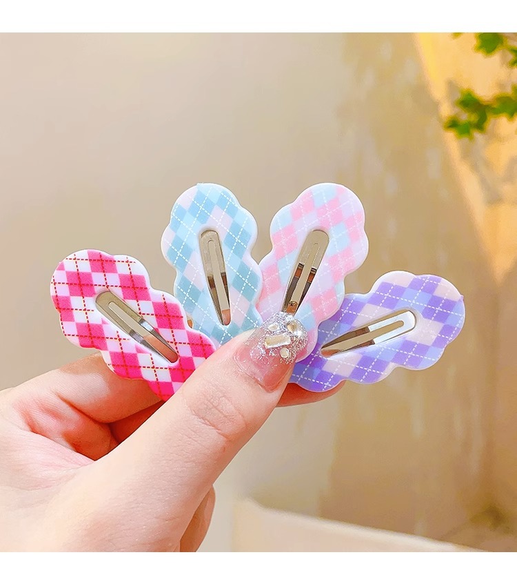 Classic Style Color Block Plastic Printing Hair Clip display picture 2