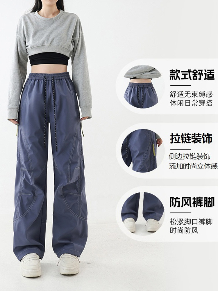 Fleece-Lined and Thickened Three-In-One Outdoor Pants for Men and Women, New Autumn and Winter Loose Straight-Leg Outdoor Sports Hiking Cargo Pants for Women 3