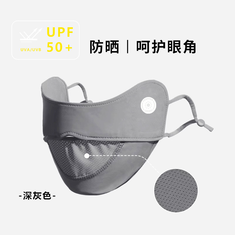 2025 máscara solar multifuncional para proteger la cara, protector de cuello, protector de ojos, máscara de esquina de ojos de hielo transpirable, máscara delgada