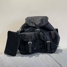 尼龙双肩包降落伞抽绳女包背包防水通勤包大容量休闲旅行包书包