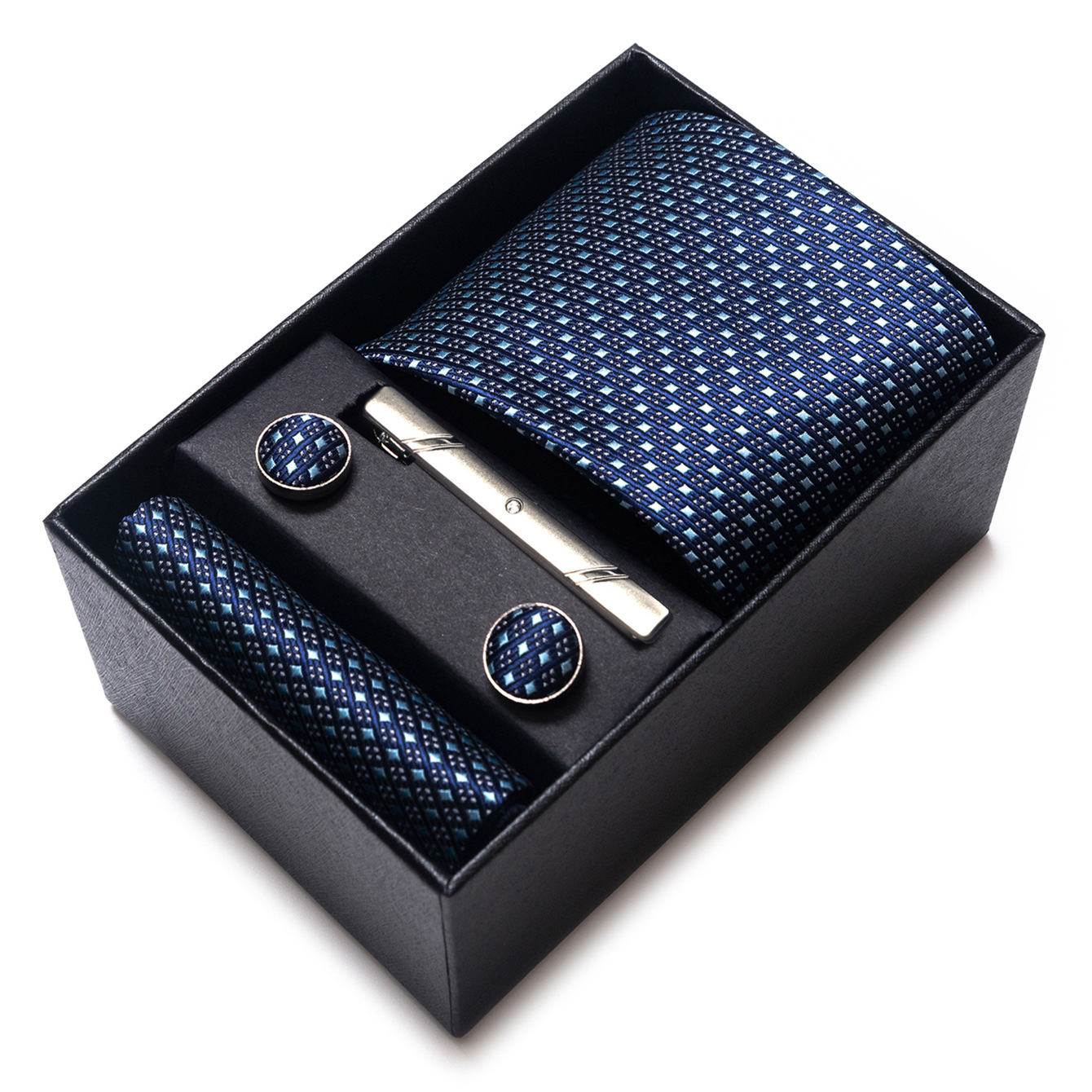 Set de Caja de Regalo con Corbata de Negocios para Hombre de Rayón Jacquard para Boda