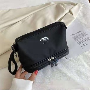Internet Celebrity Cosmetic Bag 2023 New Style Chanel Style All-match Fashion Women's Storage Bag Dry and Wet Separated Double Layer Toiletry Bag