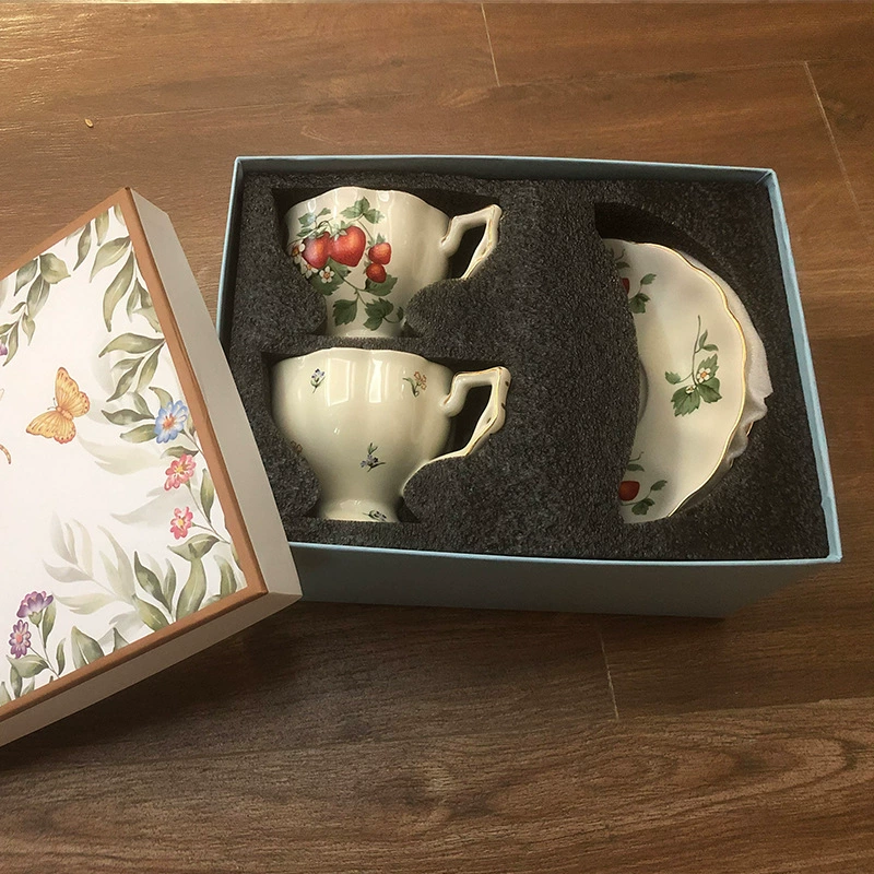 Retro Ceramic Tableware Set, Floral Dinner Plates & Bowls, Multi-Size Home Dining Kit