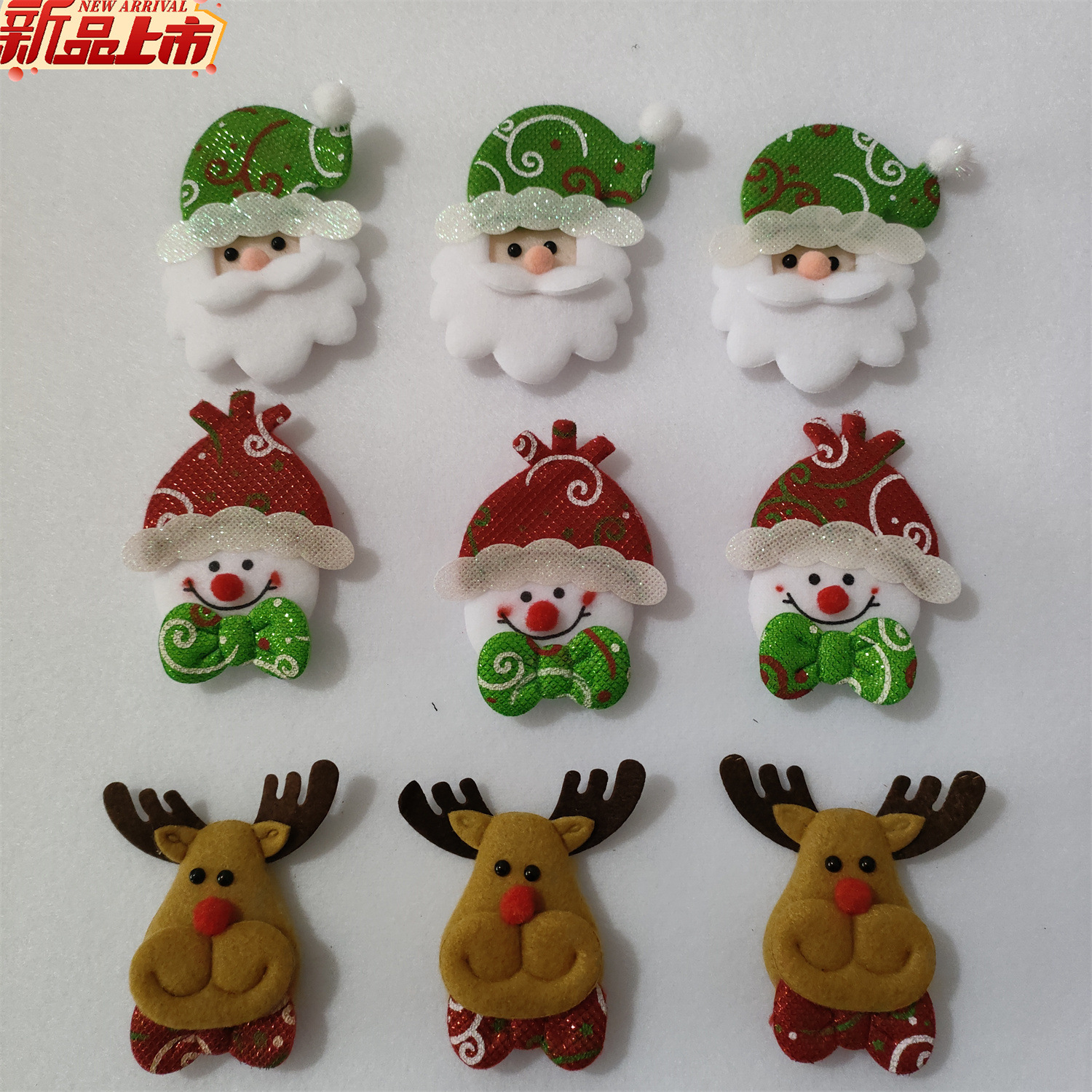 Nuevos dibujos animados de Navidad renos muñeco de nieve Papá Noel accesorios de árbol de Navidad esponja de ciervo arnés accesorios de tocado