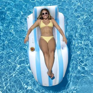 Cross-Border Spot Thickened Water Inflatable Lounge Chair for Adults, Children and Pets, Universal Outdoor Swimming Pool Party Floating Row