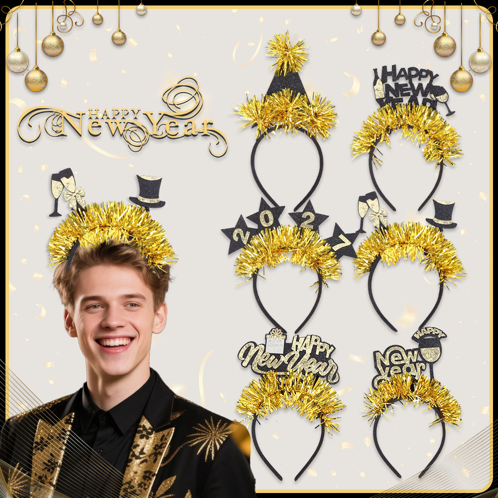 Diadema de Fiesta de Año Nuevo de Plástico para Celebraciones y Eventos