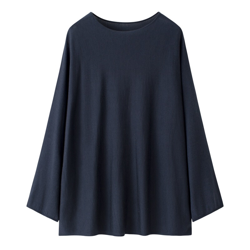 100 Fine-Spun Pure Cashmere 16-Gauge Knit Sweater with Dropped Shoulders, Batwing Sleeves, Plus-Size, Tummy-Concealing, Boat Neck Top Cashmere Sweater 100 Fine-Spun Pure Cashmere 16-Gauge Knit Sweater with Dropped Shoulders, Batwing Sleeves, Plus-Size, Tummy-Concealing, Boat Neck Top Cashmere Sweater