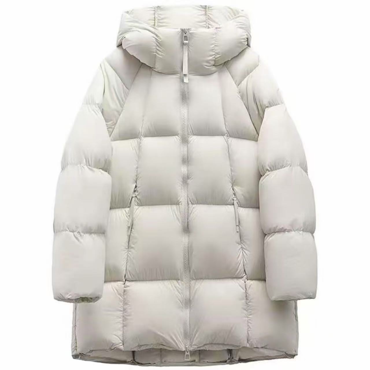 2025 invierno nuevo estilo coreano de algodón con capuz suelto ropa de algodón larga abrigo de mujer image 2