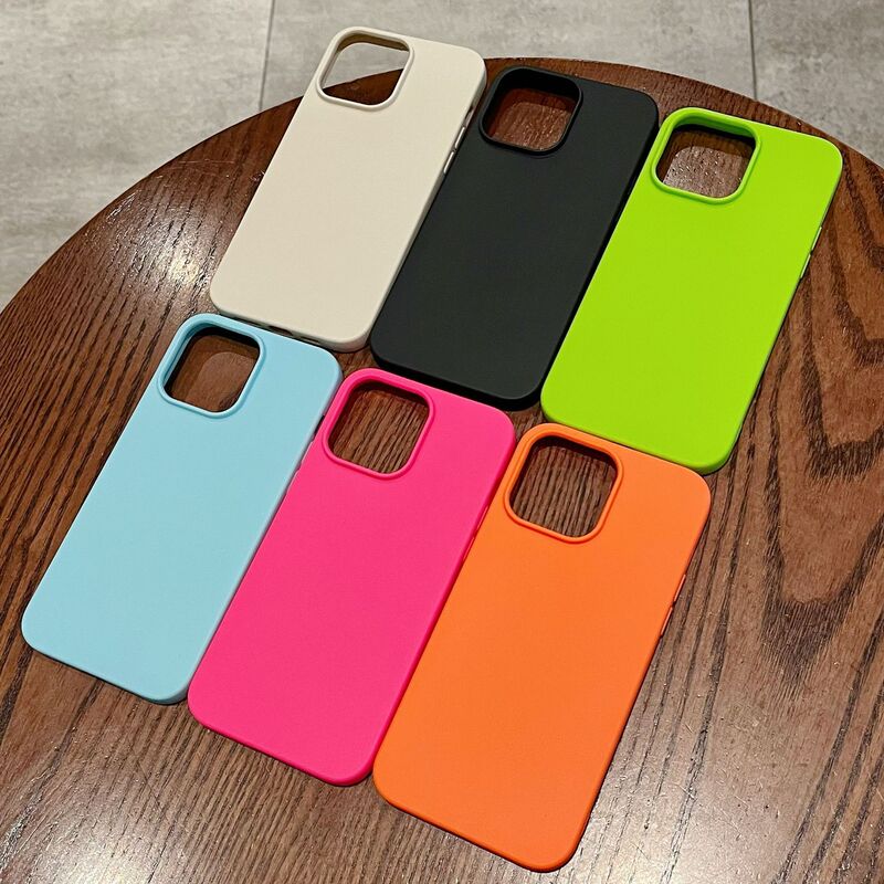 Frosted Large Hole Suitable for Iphone16/15 Simple Mobile Phone Case Apple 14Promax Anti-Fall Soft Protective Cover