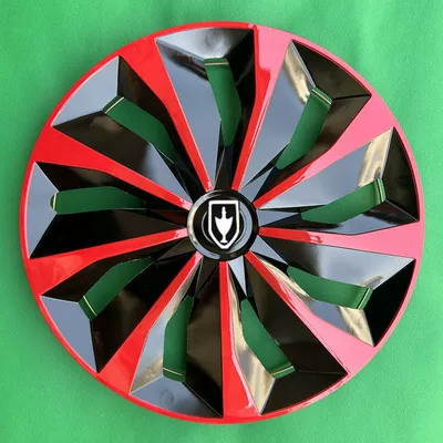 15inch Modified Universal | Spare wheel cover - standard-tt-model-black-and-red-4-pieces