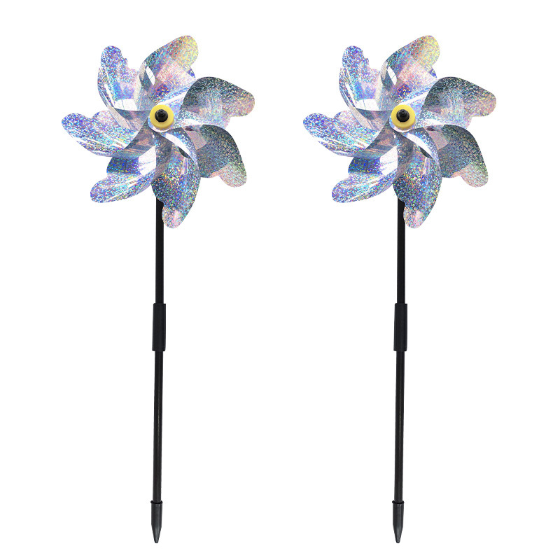 Seven-blade windmill, silver, 2-pack
