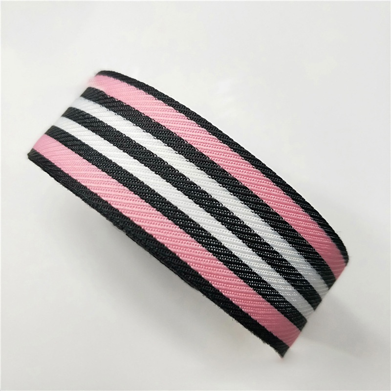 100D banda de banda de poliéster densa tricolor banda de banda de banda de banda lateral ropa bolsa accesorios en stock al por mayor