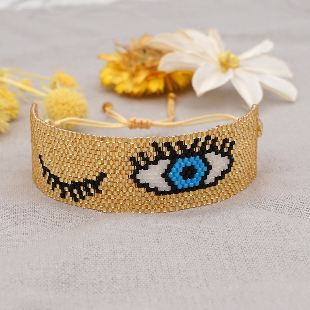 Fashion Devil's Eyes Miyuki Bead Woven Bracelet Wholesale display picture 3