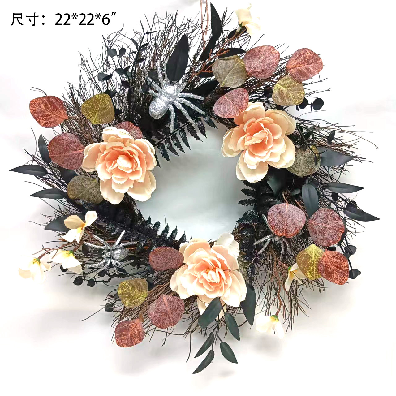 Anillo de decoración de Halloween de fábrica directa transfronteriza para anillo de vid de Halloween 60CM producción profesional de anillo natural