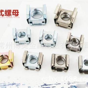 M6镀锌卡式螺母 笼式螺母机柜螺母  卡9.3*9.3方孔