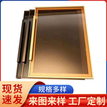 轻奢极简风20框氧化包覆 简易玻璃门极简窄边铝框极简玻璃门铝材